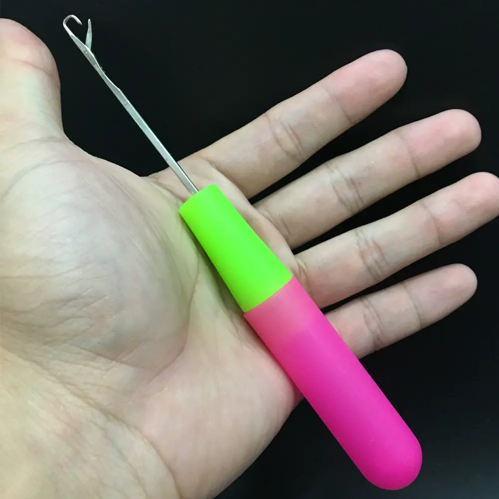 Crochet hair tool specifically for hair weaving