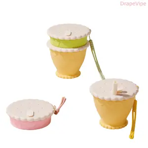 Collapsible Silicone Travel Cup with Straw — Food-Grade Foldable Kids Water Bottle, Portable Leakproof Straw Cup for Hiking & Camping, Lightweight Compact Folding Travel Mug with Secure Lid, BPA-Free Silicone, Easy-Clean Design for Toddlers, School Lunch