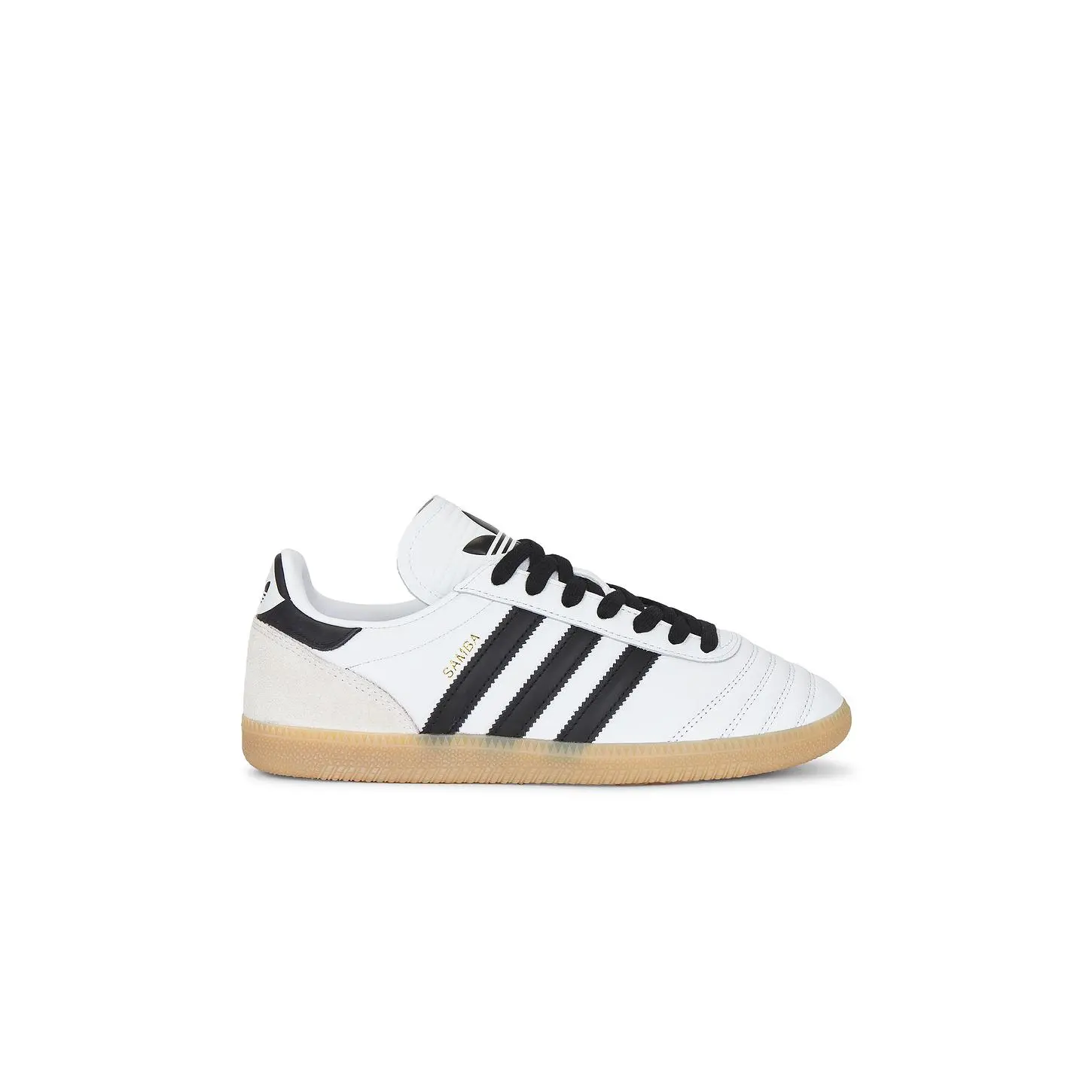 adidas Originals Samba JP Sneaker in White, Core Black, & Gum4
