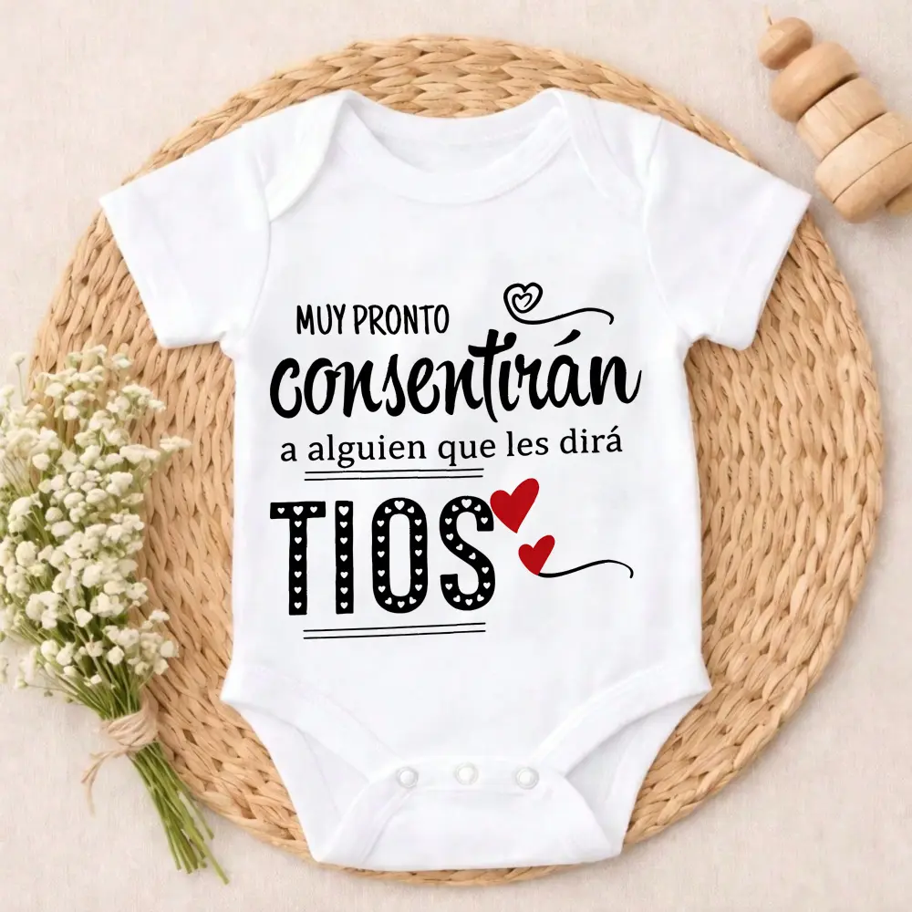 Baby Bodysuit Soon They Will Say Uncle Print 100% Pure Cotton Non-Irritating Snap Closure Breathable Stretchy Perfect For Gifting & Everyday Newborn Outfits