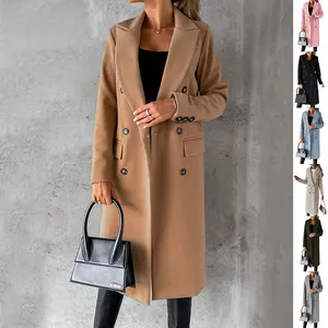 Women's Double Breasted Long Coat