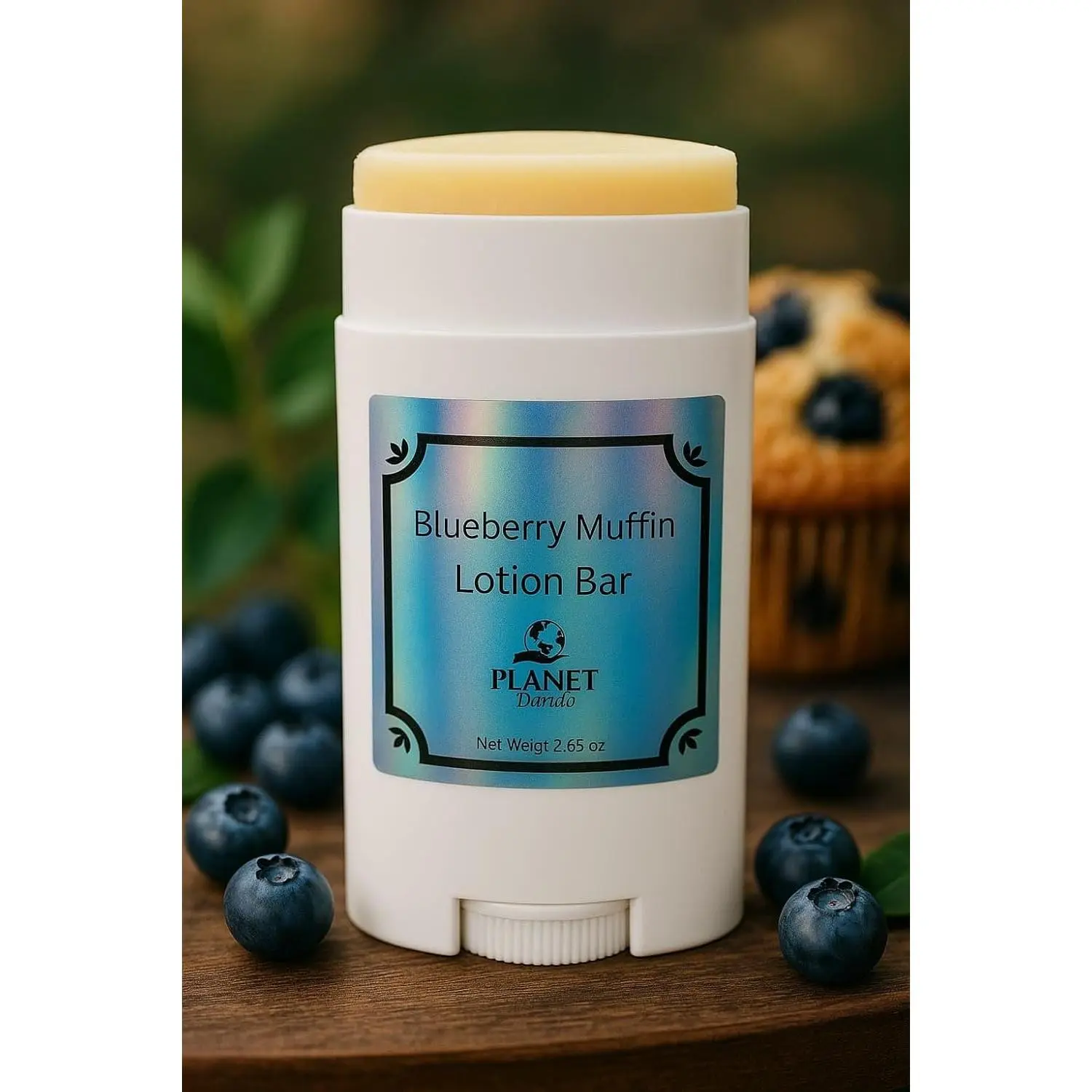 Blueberry Muffin Lotion Stick, Organic Moisturizing Solid Lotion, 2.65oz (Pack of 1) (blueberry)