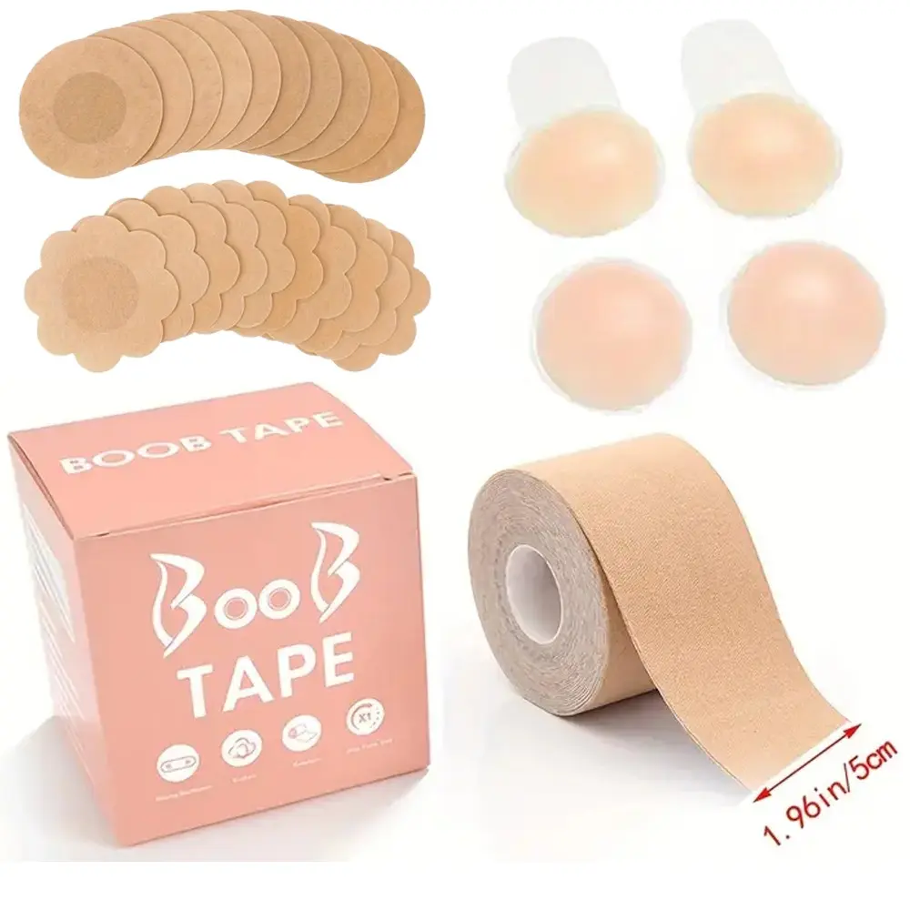 Invisible Sports Accessories Set, Large Breast Lift Band, Body Strap for Breast Support, Adhesive Tape for Bras, Women's Underwear Accessories, Reliable Support, Fit