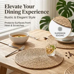 3/6 Piece Table Mat Set, 30cm Thick Heat-Resistant Handmade Dining Accessories, Elegant Home Decor, Enhance Dining Experience