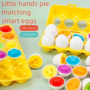 Baby Early Education Learning Match Smart Egg Color Shape Cognitive Toy, Shape Sorter, Montessori Enlightenment Tool for Kids 3-6 Years, Ideal Gift for Halloween Christmas Thanksgiving Back-To-School Spring Easter Ramadan New Year Birthday Present