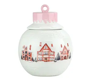 10 Strawberry Street Christmas Ornament Canister