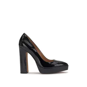 Glynis Platform Pump in Black Patent