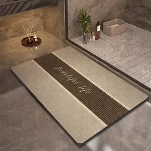 High-Quality Alginate Bath Mat, Super Absorbent Quick-Dry Non-Slip Shower Pad, Easy Clean Entry Door Mat, Bathroom Safety Rug