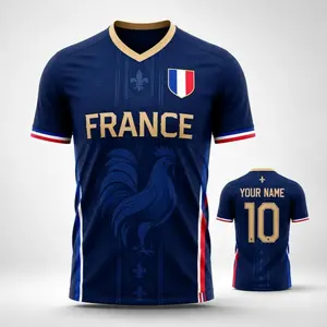 France Soccer WC 2026 "Custom Name"Vintage Jersey T-Shirt, France National Team Retro Soccer Fan Shirt, Personalized Name Number Football Tee, France Supporter Graphic Jersey, Unisex France Football Apparel, International Soccer Fan Tee