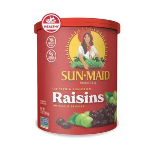 Sun-Maid California Sun-Dried Raisins - 13 oz Resealable Canister - Dried Fruit for Healthy Snacks, School Lunches, and Natural Sweeteners