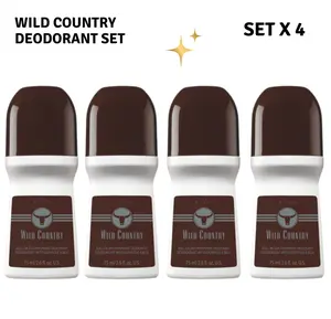 Wild Country Roll-On Deodorant By AVON Set 4-Pack Long-Lasting Fresh Protection