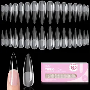 Beetles Tipex 2.0 Tipex Lite Apex Nail Extension Tips  Almond/Coffin/Square/Oval/Stiletto/Squaoval Shape Thick Acrylic Nail Flat Nails Manicure Gel press ons Nail Art DIY Nails Art Fall Nail Halloween Nail Black Friday Winter Nail Christmas Gift