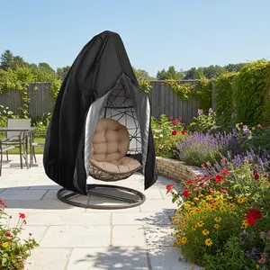Swing Seat Wicker Garden Swing | Hanging Chair Protective Cover with Zipper | Single & Double Size | Cover Only