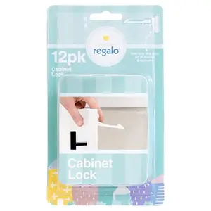 212 MAIN Childproof Plastic Cabinet Locks with Safety Handle - White, Easy Install, Drawer-Fitting - Pack of 12 (Sailing, Water Sports Home Items)