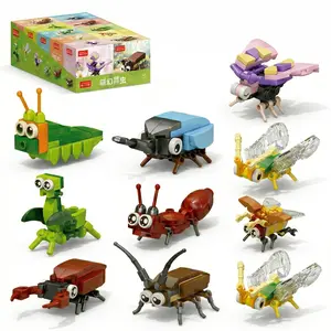 Compatible Lego Insect Series 10 Blind Box Models, Creative Puzzle Building Toy, Kids DIY Fun, Birthday Gift, Desktop Display Set