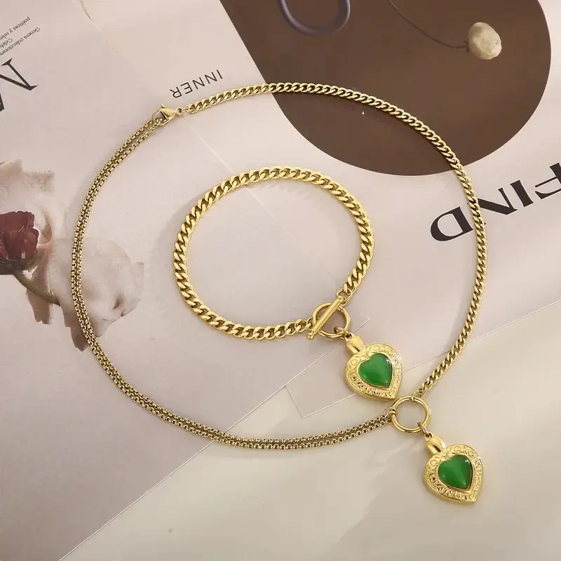 Set de collar y pulcera en acero