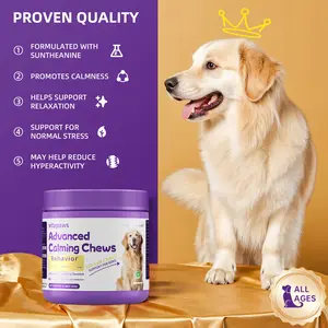 Vita Paws Advanced Calming Chews for Dogs - 120 Soft Chews - for Stress Relief, Relaxation & Composure