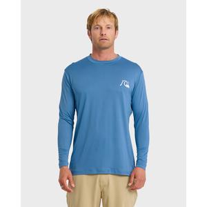 Quiksilver | DNA Logo UPF 50 Long Sleeve Surf Shirt | Men's Stretch Fit Graphic Print | Surf & Swim & Sun Protection