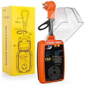 Nilight 15 to 30 Amp RV Surge Protector Power Adapter 2100 Joules Voltage Monitor 5-15P to TT-30R Converter 125V/1875W Waterproof Circuit Analyzer with Extension Cord for Camper Travel Trailer summervibes