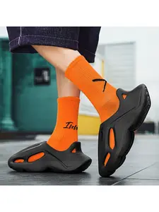 Men's Breathable Hollow-Out Clogs, Anti-Slip & Wear-Resistant Slides, Non Slip, Suitable for Daily Casual Wear, Breathable Slippers