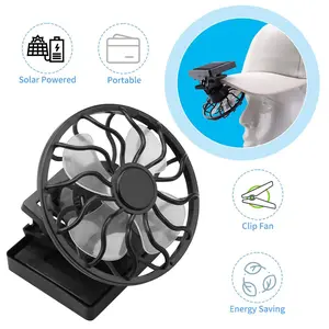Clip-on Solar Fan Replacement, Mini Solar-Powered Fan for Outdoor Activities, Compact & Rechargeable Lightweight Cooling, For Outdoor Hats, Camping, Fishing