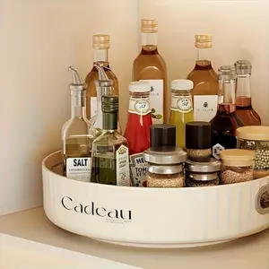 Rotating storage box, spice spinner, spice rack storage box, rotating seasoning rack, desktop storage box, cosmetic storage tray, apartment essentials, college dorm essentials, kitchen supplies