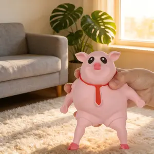 Squeezing pig toy that can be called out, stress relieving tool, stress relieving toy, large pink pig