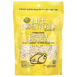 Cat-Man-Doo Life Essentials, Freeze Dried Chicken Sprinkles, For Cats and Dogs, 3 oz (85 g)