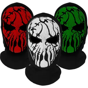 Unisex Balaclava Face Mask, Full Face Windproof Warm Face Cover Protective Gear for Skiing Cycling, Sports & Outdoor Clothes Accessories for Men & Women, Halloween