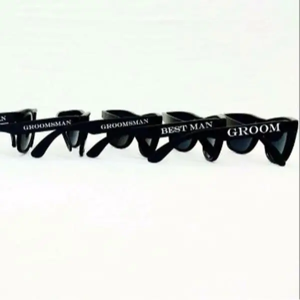 Printed Groomsmen Sunglasses - Fun Wedding Sunglasses - Groomsman Wedding Glasses