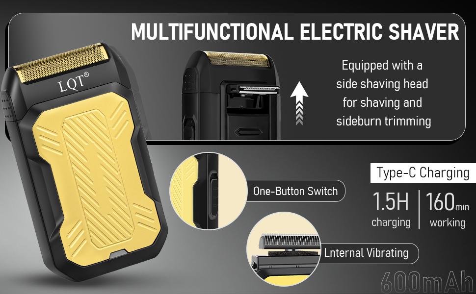 LQT All-In-One Gold Men's Hair Cutting & Grooming Set, Cordless Rechargeable Hair Clipper, Precision Trimmer & Shaver with Smart LCD Screen, Complete Home Barber Kit with All Accessories, Save Money on Barbers for All Ages & Daily Grooming Needs