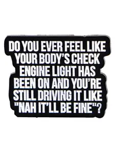 Funny Quote Cartoon Pins & Brooches, Vintage English Short Phrase Badges, Personalized Unisex Zinc Alloy Casual Accessories, Metal Pin