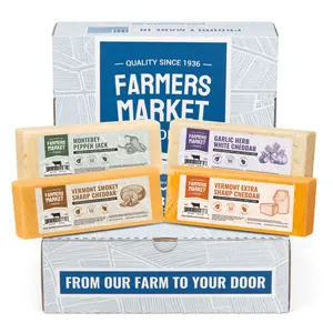 Farmers Market Foods Cheese Block Assortment Gift Box 7oz 4-Pack
