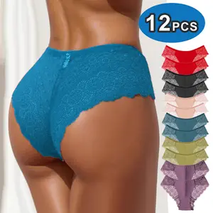 Women’s seamless low-rise lace panties with multiple layers of packaging; comfortable, skin-friendly low-rise triangle briefs; sports invisible thin-strap bikini briefs; women’s underwear for autumn/winter; basic soft, breathable triangle briefs