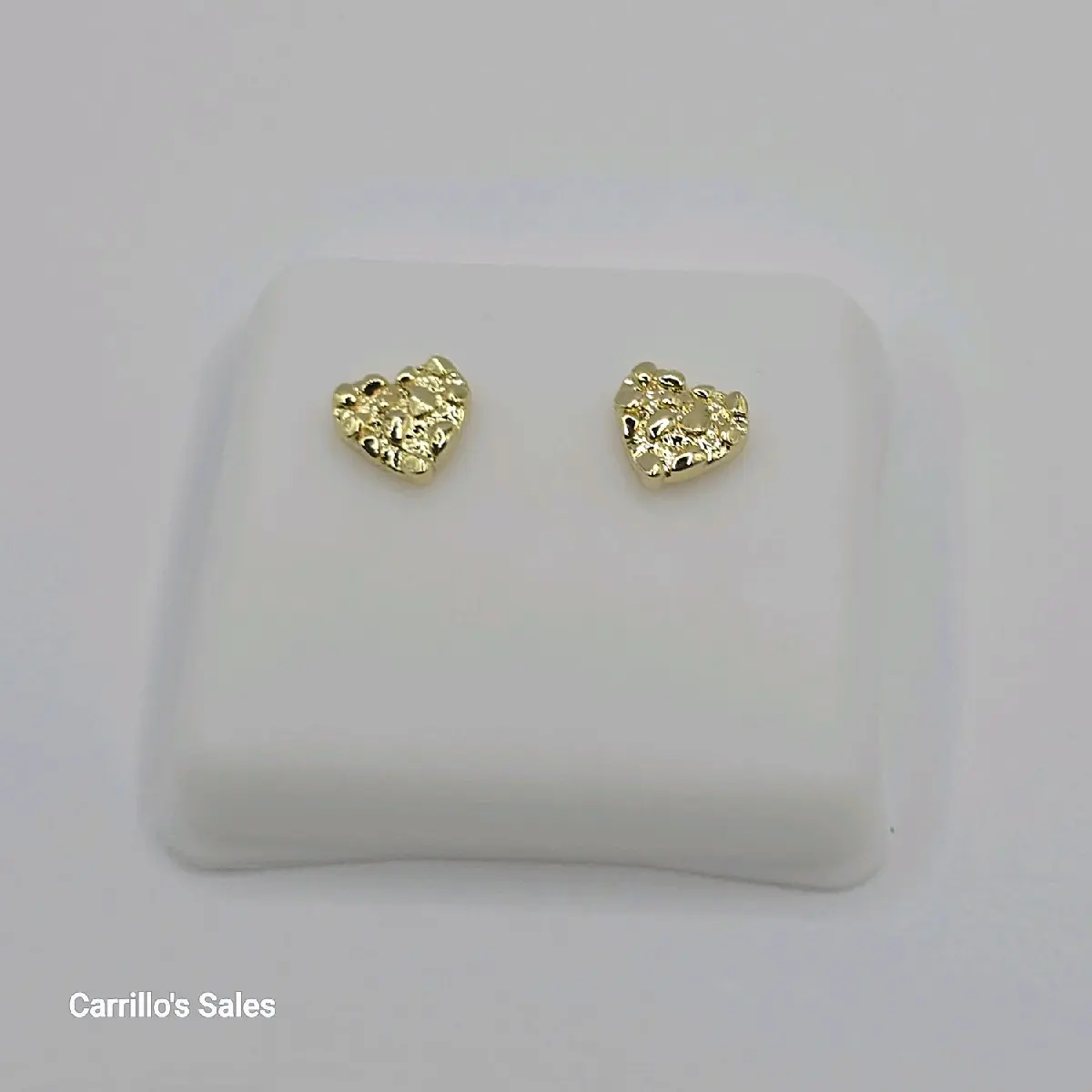 Earrings fashion heart style NUGGETS small size 8mm   Gold-plated beautiful Elegant