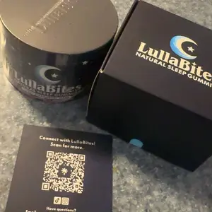 LullaBites Natural Sleep Gummies - 30 Servings -Sweet Strawberry Stars (Melatonin Free)