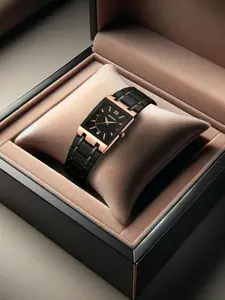 Men's Business Fashion Square Dial Analog Elegant Quartz Watch, Fashion Watch for Party, Daily Decor, Trendy All-match & Exquisite Watch for Birthday Gift with Box