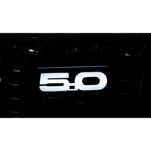 Habibis Carbon RGB Flow Series 5.0 Car Emblem Light - Full RGB & Chasing Modes, App-Controlled, Weather-Resistant, OEM Fitment for Mustang GT, Brightness-Adjustable Vehicle Decoration to Enhance Style