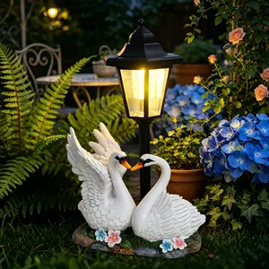 Solar Resin Swan Courtyard Light Simulation Animal Crafts Garden Lawn Landscape Atmosphere Light Decoration
