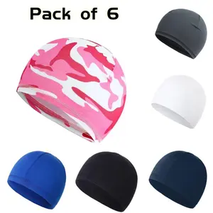 6-pack sweat-proof sports quick-drying hats, fashionable cycling sports hats, turban soft-brimmed beanies, loose beanies, suitable for hiking baseball cycling summer, men's and women's