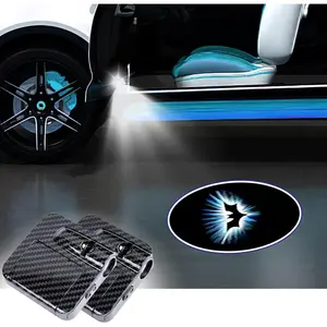 2 PCS Car Door Lights - Logo Projector Universal Wireless Car Door Led Projector Lights Carbon Fibre Upgraded Welcome Shadow Light for All Brands Car/Motorcycle Shadow Laser Projector