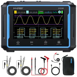 FNIRSI 2C53P Handheld Tablet Oscilloscope Multimeter DDS Signal Generator 3 in 1  2CH Automotive Oscilloscope Multimeters with 50Mhz Bandwidth  19999 Counts  250MS/s Sampling  4.3 inch Touch Screen