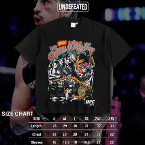 UNDEFEATED CLUB Suga O'malley HeavyWeight Sided Cotton 100% T-Shirt Vintage 90s Style Unisex Oversize Boxing MMA Fighter Tee Gift for Fans Her Him 100% Cotton DTG Printed Bold Fight Inspired Design