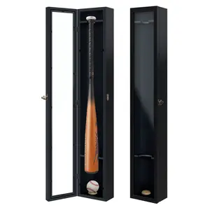 Baseball Bat Display Case Wood Boxes Storage Unit Organiser