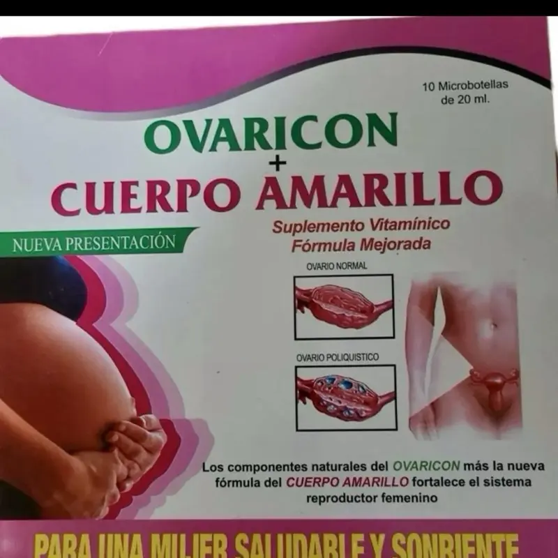 Ovaricon Cuerpo amarillo Dietary Supplement - 10 Single Doses of 15 mL for Healthcare and Edible Fitness - Vitamin