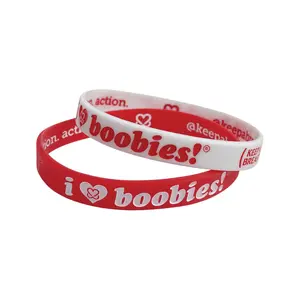 i love boobies! Mini Bracelet Pack - Candy Cane