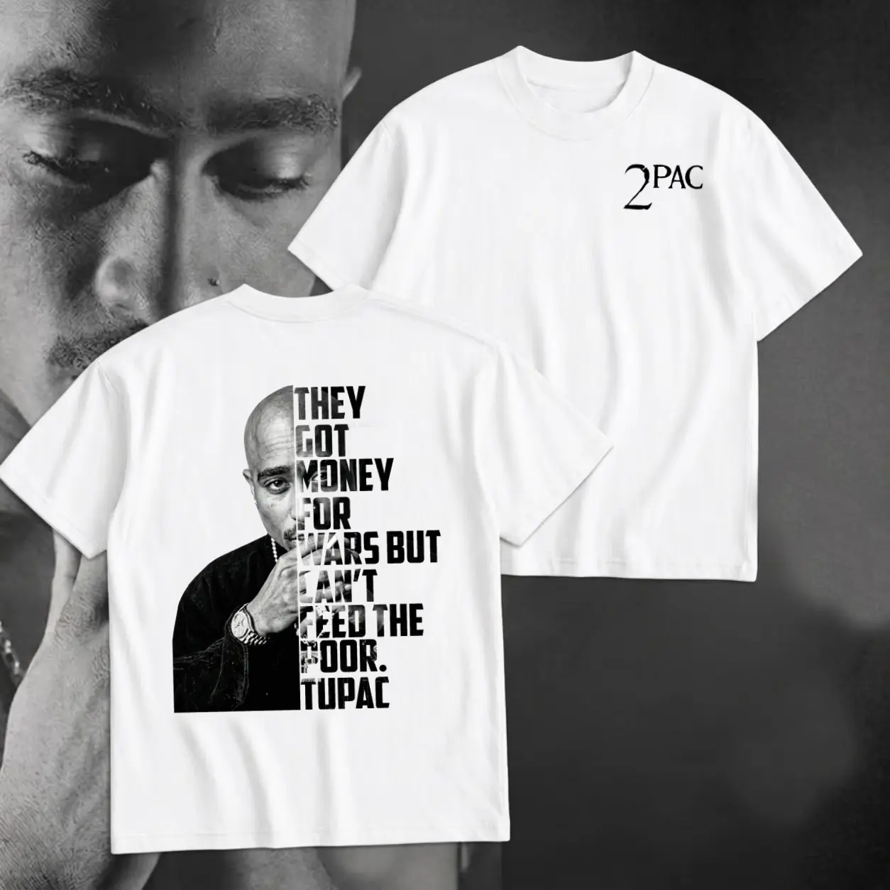 2Pac Rapper Shirt – Classic Rapper Graphic Sweatshirt Featuring Tupac Shakur – Hip Hop Culture Fashion