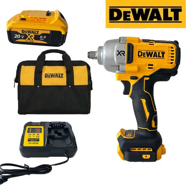 DEWALT 1,030 Ft-Lbs Fastening Torque DCF900 20V MAX XR 1/2-Inch Impact Wrench Kit for Truck Service, Tire Changes and Automotive Repair, 1,400 Ft-Lbs Breakaway Torque, Hog Ring Anvil, 6.0Ah Battery, Charger and Tool Bag