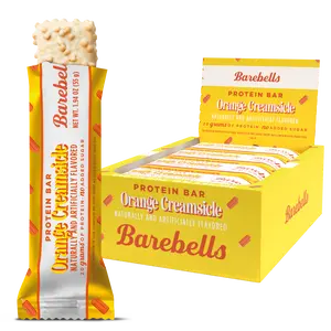Barebells Orange Creamsicle - 12 Count Bar with 20g of High Protein - Rich indulgent white chocolate Protein Bar with 2g of Total Sugars - Perfect on The Go Protein Snack & Breakfast Bar
