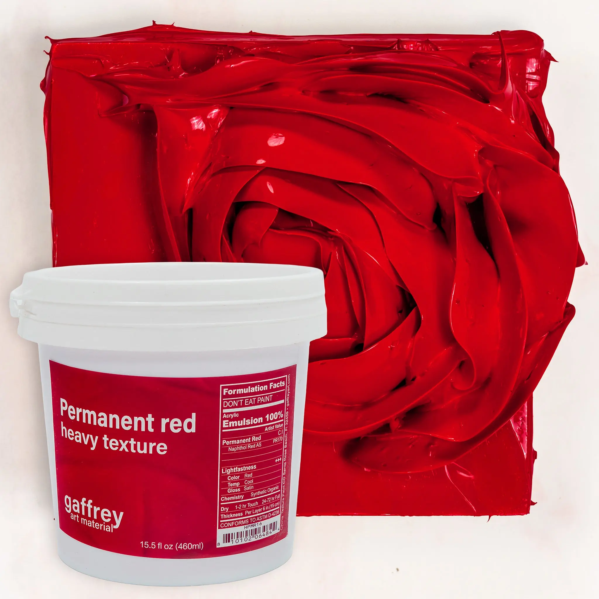 Permanent Red Heavy Body Texture Acrylic Paint